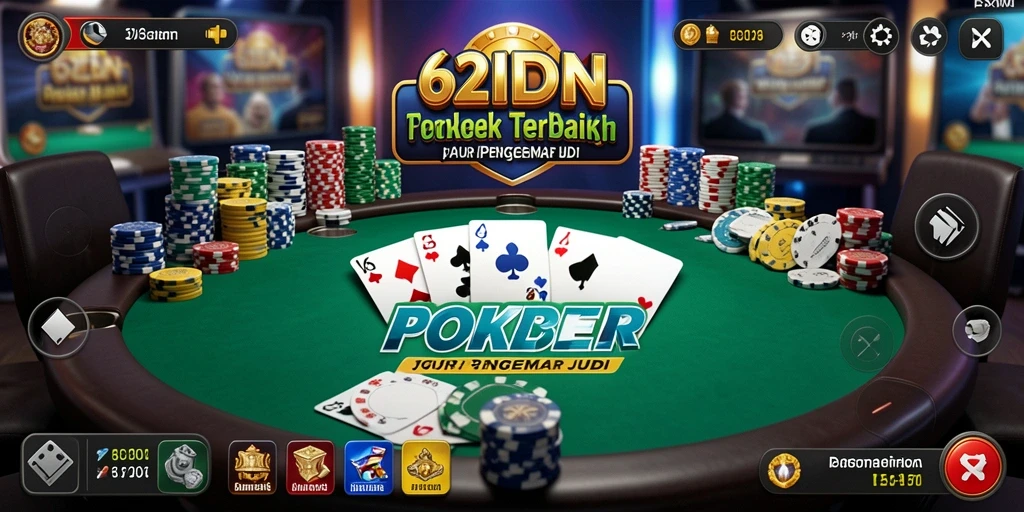 Gameplay menarik 62IDN dengan suasana poker yang menegangkan.