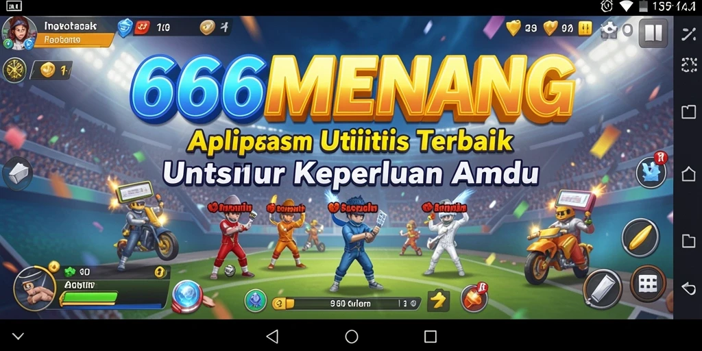 Tampilan antarmuka utama aplikasi Utility 666MENANG yang memudahkan navigasi.