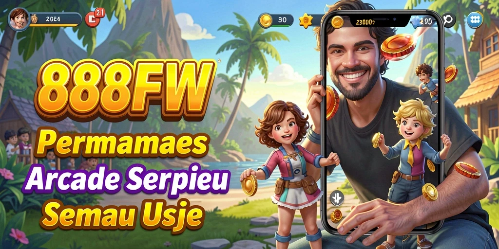 Tangkapan layar utama <strong>888FW</strong> menunjukkan aksi seru dalam gameplay arcade.