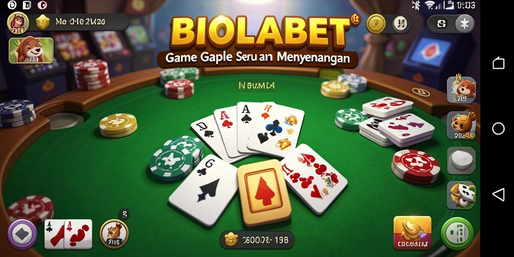 Tampilan gameplay Gaple yang menarik dan interaktif di BIOLABET.
