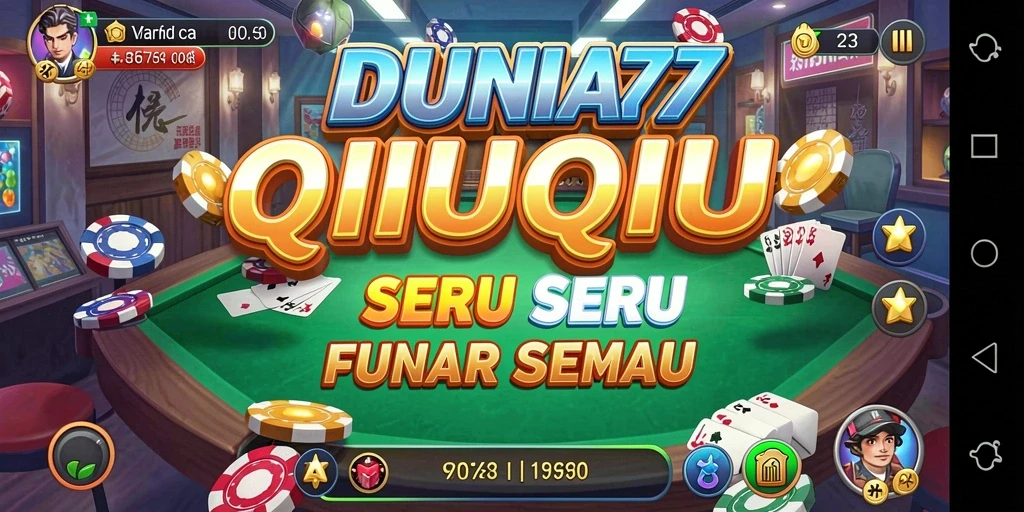 Gambaran gameplay QiuQiu yang seru di DUNIA77.