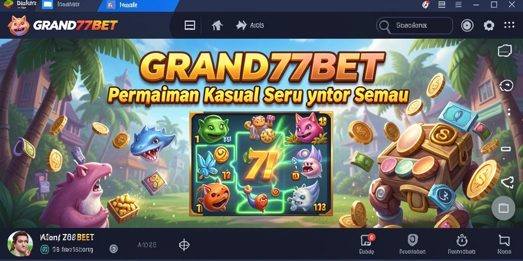 Tampilan gameplay menarik dari GRAND77BET yang penuh warna.