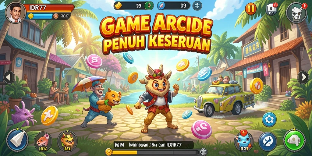 Tampilan gameplay seru dalam game arcade IDR77.