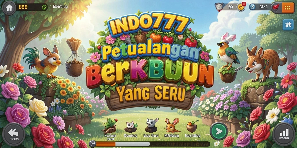 Tampilan gameplay seru bertani di INDO777 dengan berbagai tanaman.