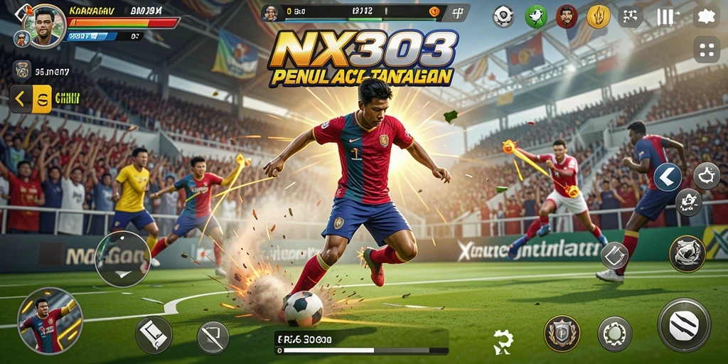 Tampilan gameplay NX303 yang menampilkan aksi olahraga seru.