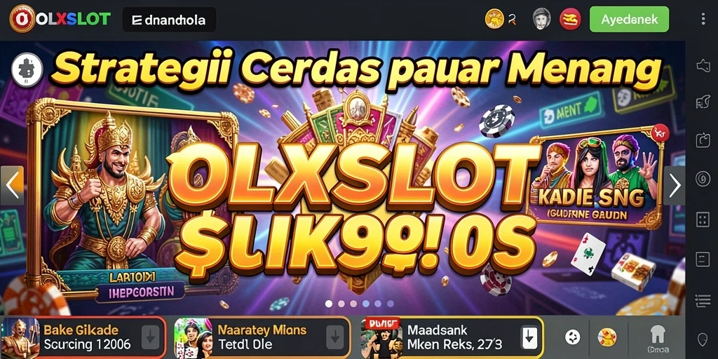 Tangkapan layar utama OLXSLOT menampilkan aksi strategi mendebarkan.