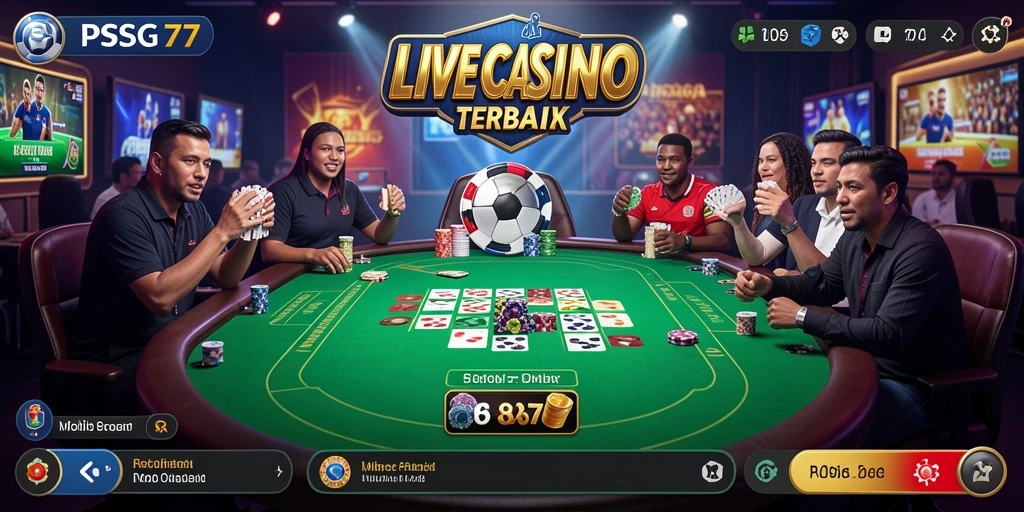 Tampilan menarik dari gameplay Live Casino PSG77 yang seru.