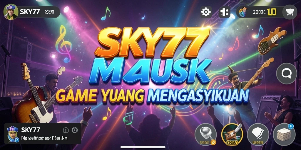 Tampilan menarik dari gameplay musik di SKY77 yang mengasyikkan.