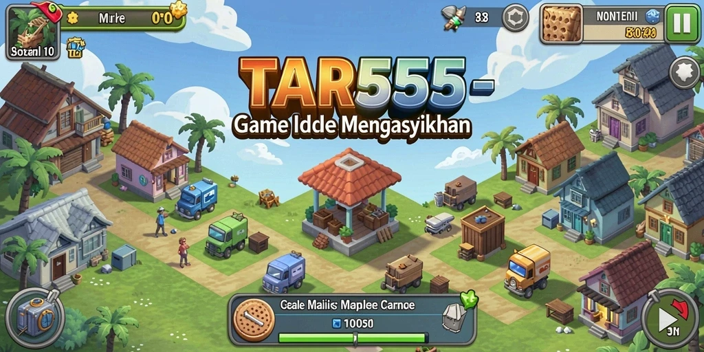 Tampilan screenshot utama TAR555 menampilkan gameplay Idle yang menarik.