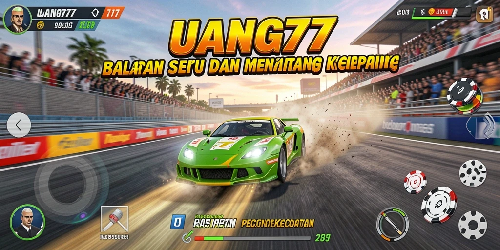 Tampilan menarik dari gameplay balapan di UANG77.